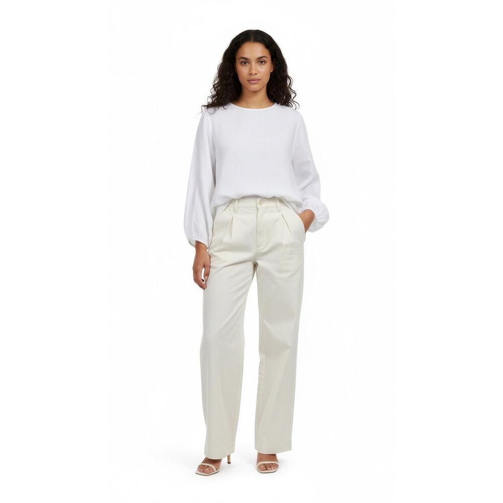 Alex Mill Straight Leg Pants in Off-White/Cream